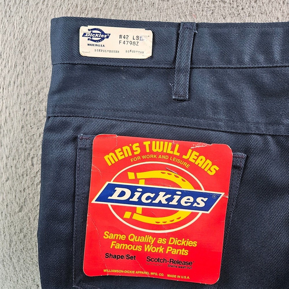 NEW Dickies Work Pants‎ Men 42 x32 Twill Jeans Blue